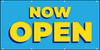 Now Open Blue Yellow - Banner Now Open Blue Yellow - Banner