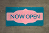 Now Open with Frame Blue Pink - Banner Now Open with Frame Blue Pink - Banner