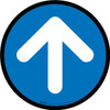 Up Arrow Blue Circular - Floor Sign Up Arrow Blue Circular - Floor Sign