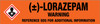 (¬¨¬±)-Lorazepam [CAS# 846-49-1] - GHS Pipe Marking Label