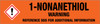1-Nonanethiol [CAS# 1455-21-6] - GHS Pipe Marking Label