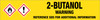 2-Butanol [CAS# 78-92-2] - GHS Pipe Marking Label