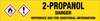 2-Propanol [CAS# 67-63-0] - GHS Pipe Marking Label