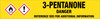 3-Pentanone [CAS# 96-22-0] - GHS Pipe Marking Label