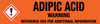 Adipic acid [CAS# 124-04-9] - GHS Pipe Marking Label