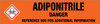Adiponitrile [CAS# 111-69-3] - GHS Pipe Marking Label