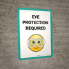 Eye Protection Required with Emoji Portrait - Wall Sign