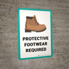 Protective Footwear Required with Emoji Portrait - Wall Sign Protective Footwear Required with Emoji Portrait - Wall Sign