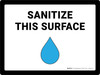 Sanitize This Surface with Emoji Landscape - Wall Sign Sanitize This Surface with Emoji Landscape - Wall Sign