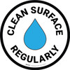 Clean Surface Regularly with Emoji Circular - Floor Sign