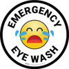 Emergency Eye Wash with Emoji Circular - Floor Sign