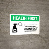 Health First: Follow Biosecurity Measures with Icon Landscape - Wall Sign