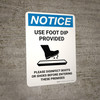 Notice: Use Foot Dip with Icon Portrait - Wall Sign Notice: Use Foot Dip with Icon Portrait - Wall Sign