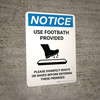 Notice: Use Footbath with Icon Portrait - Wall Sign Notice: Use Footbath with Icon Portrait - Wall Sign