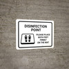Disinfection Point with Icon Landscape - Wall Sign