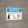 Notice: Disinfect Everything You Touch with Icon Landscape - Wall Sign