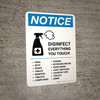 Notice: Disinfect Everything You Touch with Icon Portrait - Wall Sign