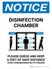 Notice: Disinfection Chamber with Icon Portrait - Wall Sign Notice: Disinfection Chamber with Icon Portrait - Wall Sign