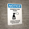 Notice: Disinfection Point with Icon Portrait - Wall Sign Notice: Disinfection Point with Icon Portrait - Wall Sign
