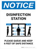 Notice: Disinfection Station with Icon Portrait - Wall Sign Notice: Disinfection Station with Icon Portrait - Wall Sign