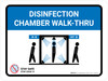 Disinfection Chamber Walk-Thru with Icon Landscape - Wall Sign