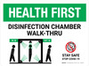 Health First Disinfection Chamber Walk-Thru with Icon Landscape - Wall Sign