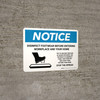 Notice Disinfect Footwear Before Entering with Icon Landscape - Wall Sign