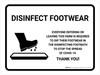 Disinfect Footwear Before Entering with Icon Landscape - Wall Sign