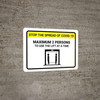 Stop The Spread COVID-19 Max 2 Persons To Use Lift with Icon Landscape - Wall Sign