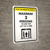 Stop The Spread COVID-19 Max 3 Persons To Use Lift with Icon Portrait - Wall Sign Stop The Spread COVID-19 Max 3 Persons To Use Lift with Icon Portrait - Wall Sign