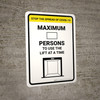 Stop The Spread COVID-19 Max Persons To Use Lift with Icon Portrait - Wall Sign Stop The Spread COVID-19 Max Persons To Use Lift with Icon Portrait - Wall Sign