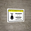 Stop The Spread COVID-19 Max Persons To Use Toilets with Icon Landscape - Wall Sign Stop The Spread COVID-19 Max Persons To Use Toilets with Icon Landscape - Wall Sign