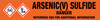 Arsenic(V) Sulfide [CAS# 1303-34-0] - GHS Pipe Marking Label