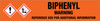 Biphenyl [CAS# 92-52-4] - GHS Pipe Marking Label