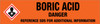Boric Acid [CAS# 10043-35-3] - GHS Pipe Marking Label