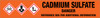 Cadmium Sulfate [CAS# 10124-36-4] - GHS Pipe Marking Label