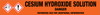 Cesium Hydroxide Solution [CAS# 21351-79-1] - GHS Pipe Marking Label