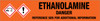 Ethanolamine [CAS# 141-43-5] - GHS Pipe Marking Label