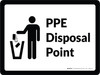 PPE Disposal Point with Icon Landscape - Wall Sign PPE Disposal Point with Icon Landscape - Wall Sign