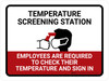 Temperature Screening Station with Icon Landscape - Wall Sign Temperature Screening Station with Icon Landscape - Wall Sign