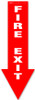 Fire Exit Down Arrow Floor Sign