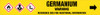Germanium [CAS# 7440-56-4] - GHS Pipe Marking Label