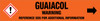 Guaiacol [CAS# 90-05-1] - GHS Pipe Marking Label
