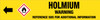 Holmium [CAS# 7440-60-0] - GHS Pipe Marking Label