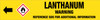 Lanthanum [CAS# 7439-91-0] - GHS Pipe Marking Label