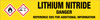 Lithium Nitride [CAS# 26134-62-3] - GHS Pipe Marking Label