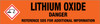 Lithium Oxide [CAS# 12057-24-8] - GHS Pipe Marking Label