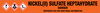 Nickel(II) Sulfate Heptahydrate [CAS# 10101-98-1] - GHS Pipe Marking Label