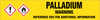 Palladium [CAS# 7440-05-3] - GHS Pipe Marking Label