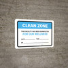 Clean Zone: This Facility Has Been Disinfected Date Landscape - Wall Sign